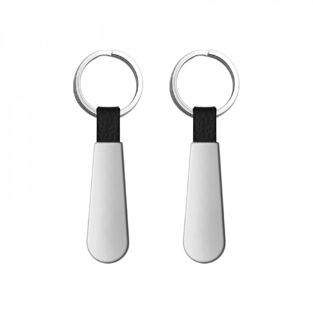 BP056 Çift Taraflı Metal Suni Deri Anahtarlık