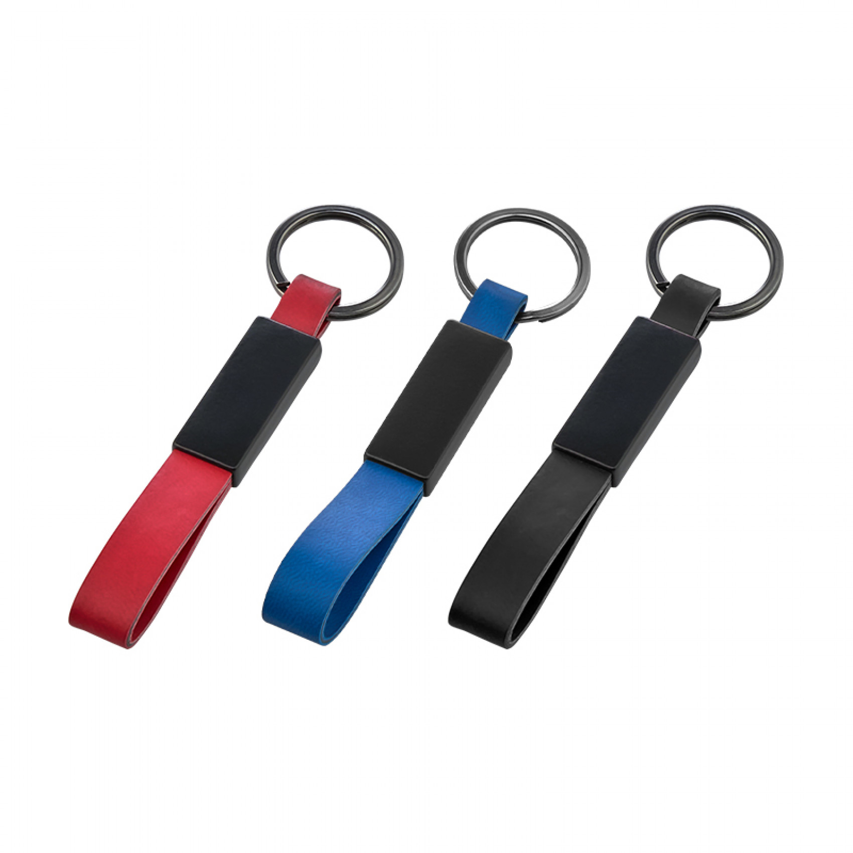 BP057 Çift Taraflı Metal Suni Deri Anahtarlık