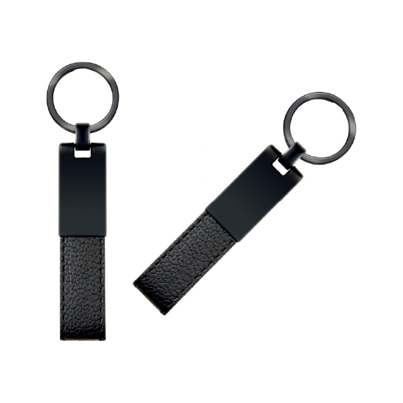 BP063 Çift Taraflı Metal Suni Deri Anahtarlık