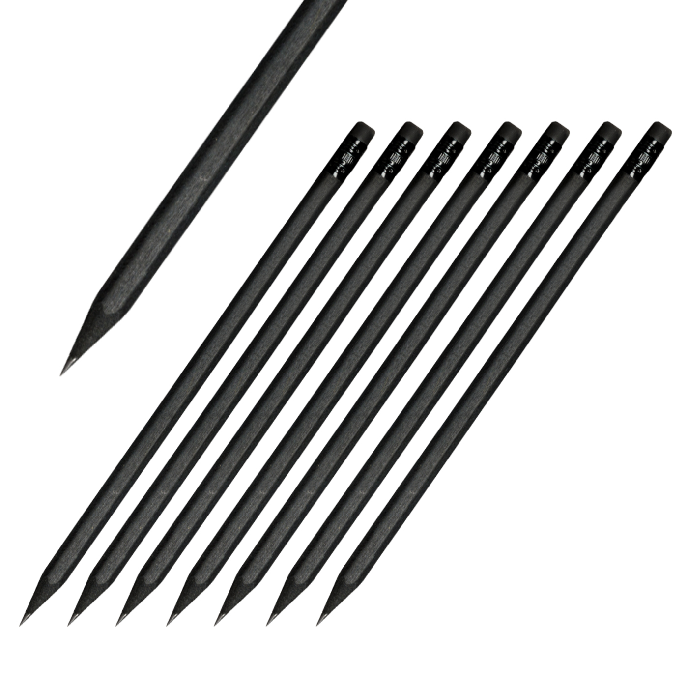 BP210 Siyah Latalı Silgili ve Köşeli Kurşun Kalem