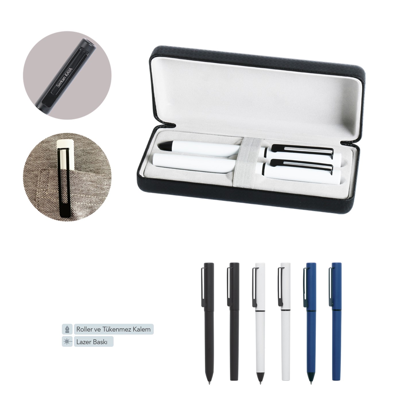 BP219  Kutulu Metal Roller ve Tükenmez Kalem Seti 